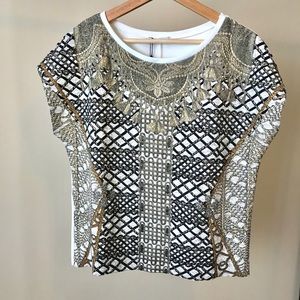 Chic Gold and Black Top